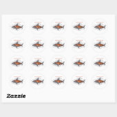 Shark Anatomy Ronde Sticker (Vel)