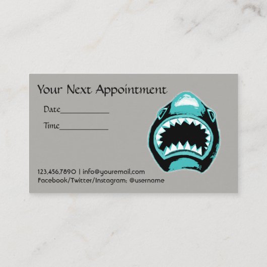 Shark - Anger Management Control Afsprakenkaartje (Achterkant)