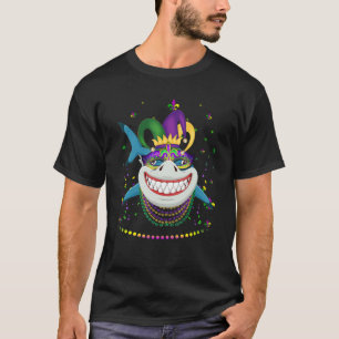 Shark Animal Cute Mardi Gras Carnival Jester 1 T-shirt