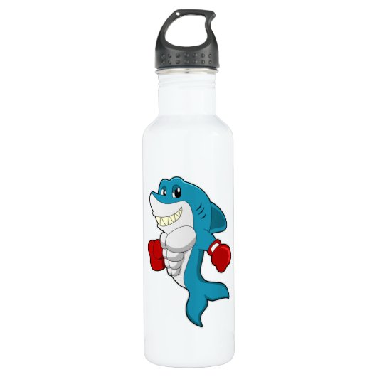 Shark as Boxer with Boxing gloves Waterfles (Voorkant)