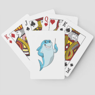 Shark as Teacher with Pointer Pokerkaarten