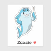 Shark as Teacher with Pointer Sticker (Vel)