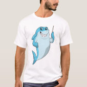 Shark as Teacher with Pointer T-shirt (Voorkant)