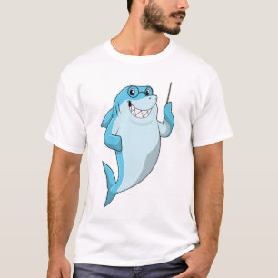 Shark as Teacher with Pointer T-shirt