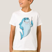 Shark as Teacher with Pointer T-shirt (Voorkant)