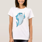 Shark as Teacher with Pointer T-shirt (Voorkant)