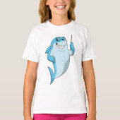 Shark as Teacher with Pointer T-shirt (Voorkant)