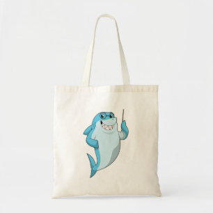 Shark as Teacher with Pointer Tote Bag
