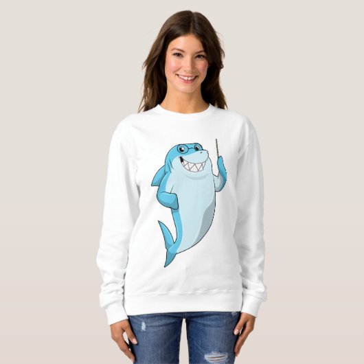 Shark as Teacher with Pointer Trui (Voorkant volledig)