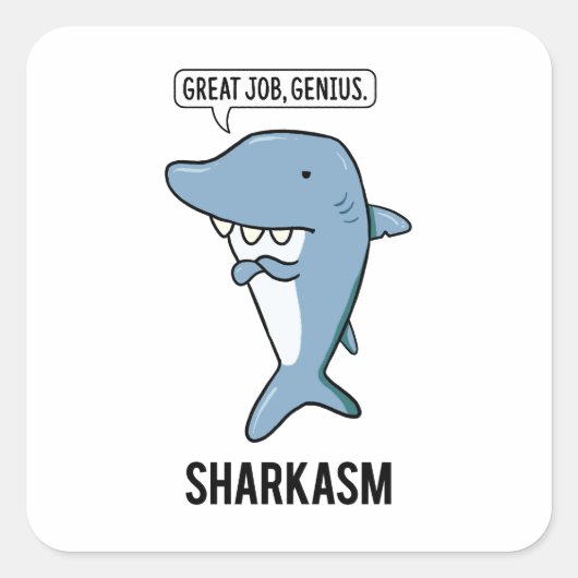 Shark-asm Sarcastic Shark Pun Sticker (Voorkant)