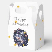 Shark Astronaut Space Birthday Party Favor Box Bedankdoosjes (Geopend)