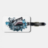 Shark Attack Bagagelabel (Achterkant horizontaal)