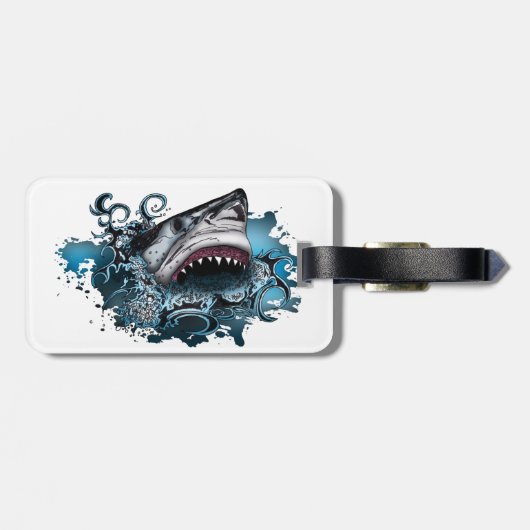 Shark Attack Bagagelabel (Achterkant horizontaal)