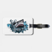 Shark Attack Bagagelabel (Achterkant horizontaal)
