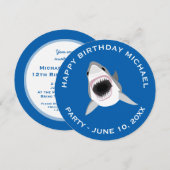 Shark Attack: Birthday Party on Beach of Boat Kaart (Voorkant / Achterkant)