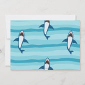 Shark Attack Birthday Party Shark Boys Pool Foto Kaart (Achterkant)