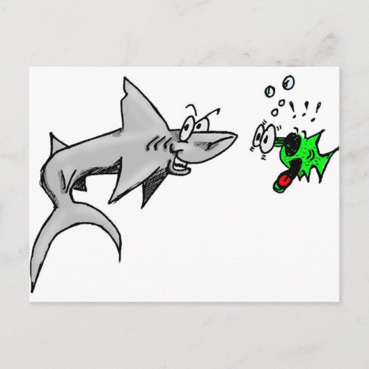 Shark Attack Briefkaart (Voorkant)