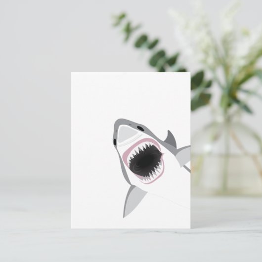 Shark Attack Briefkaart (Staand voorkant)