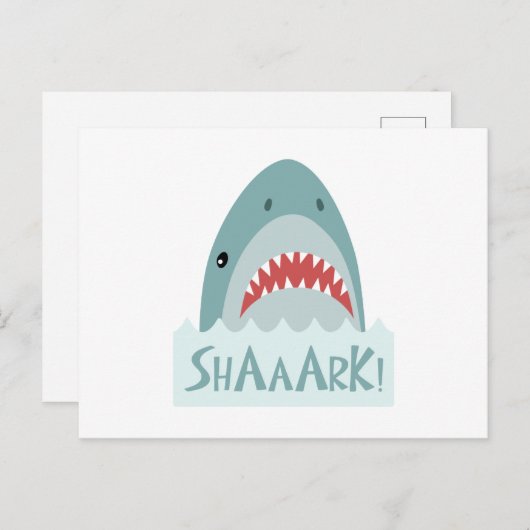 Shark Attack Briefkaart (Voorkant / Achterkant)