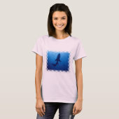 Shark Attack-dames met lange hoes T-shirt (Voorkant volledig)