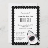 Shark Attack Dive Club Event of Birthday Party Kaart (Achterkant)