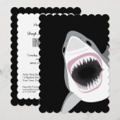 Shark Attack Dive Club Event of Birthday Party Kaart (Voorkant / Achterkant)