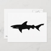 Shark Attack - Duiken met Sharks Elegant Black Briefkaart (Voorkant / Achterkant)