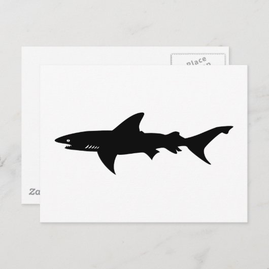Shark Attack - Duiken met Sharks Elegant Black Briefkaart (Voorkant / Achterkant)