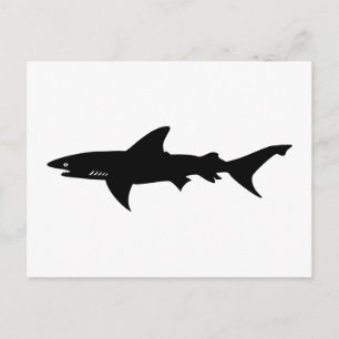 Shark Attack - Duiken met Sharks Elegant Black Briefkaart
