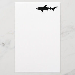 Shark Attack - Duiken met Sharks Elegant Black Briefpapier