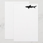 Shark Attack - Duiken met Sharks Elegant Black Briefpapier (Voorkant / Achterkant)