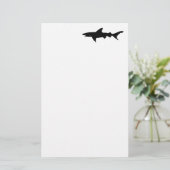 Shark Attack - Duiken met Sharks Elegant Black Briefpapier (Staand voorkant)