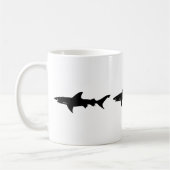 Shark Attack - Duiken met Sharks Elegant Black Koffiemok (Links)