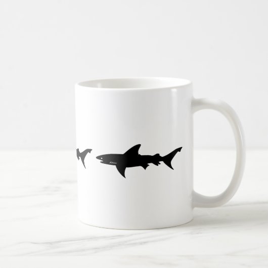 Shark Attack - Duiken met Sharks Elegant Black Koffiemok (Rechts)