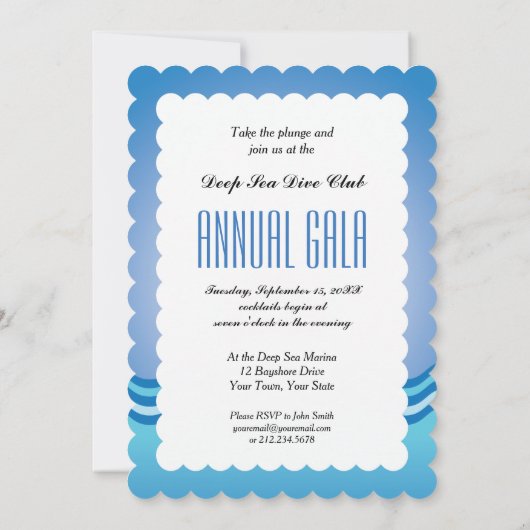 Shark Attack Funny Boat Party Uitnodigingen (Achterkant)