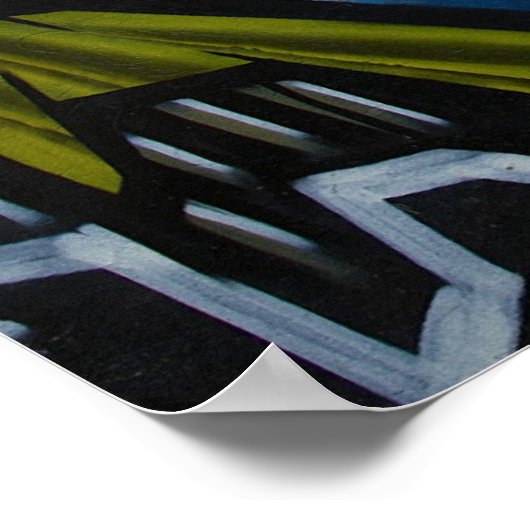 Shark attack graffiti poster (Hoek)