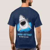 Shark Attack - Great White Shark Jaws Wide T-shirt (Achterkant)