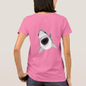 Shark Attack - Great White Shark Shows met haar br T-shirt (Achterkant)