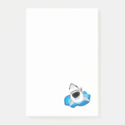 Shark Attack - Grote witte haaiensprongen van golv Post-it® Notes (Voorkant)