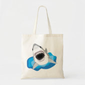 Shark Attack - Grote witte haaiensprongen van golv Tote Bag (Voorkant)