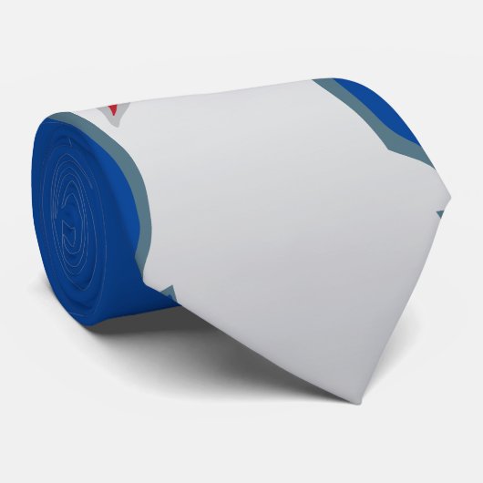 Shark Attack Human Blue Stropdas (Opgerold)