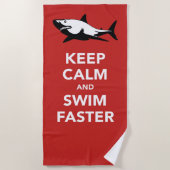 Shark Attack - Kalm houden en snel zwemmen Strandlaken (Voorkant)