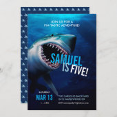 Shark Attack | Meerdaagse uitnodigingsboeien Kaart (Voorkant / Achterkant)