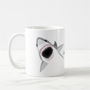 Shark Attack met Jouw naam Koffiemok