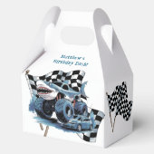 Shark Attack Monster Truck Verjaardag Bash Bedankdoosjes (Achterkant)