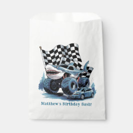 Shark Attack Monster Truck Verjaardag Bash Bedankzakje