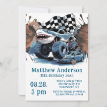 Shark Attack Monster Truck Verjaardag Bash
