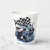 Shark Attack Monster Truck Verjaardag Bash Papieren Bekers (Voorkant)