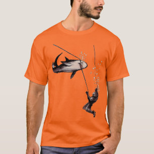 Shark Attack op een  Helmet Diving Diver URM T-shirt