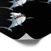 "SHARK ATTACK" PERSONALISEERD POSTER (Hoek)